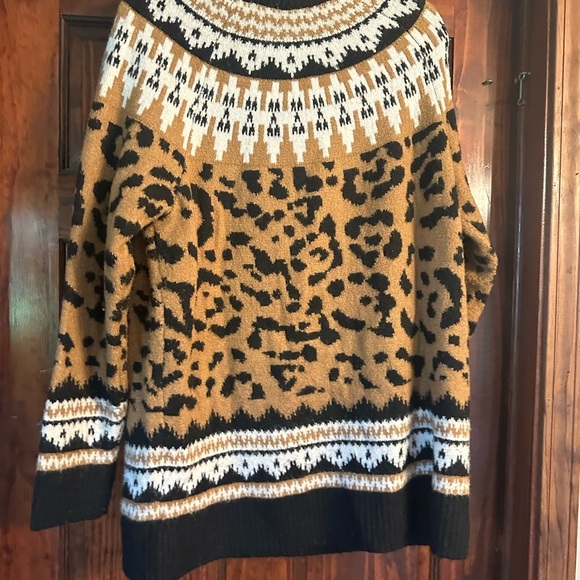 Torrid Black and Brown Leopard Print Sweater - Picture 3 of 3